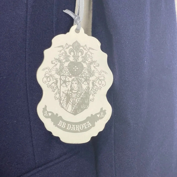 BB Dakota Military Style Wool Blend Jacket Navy Blue‎ Size Medium Peacoat - Picture 3 of 8